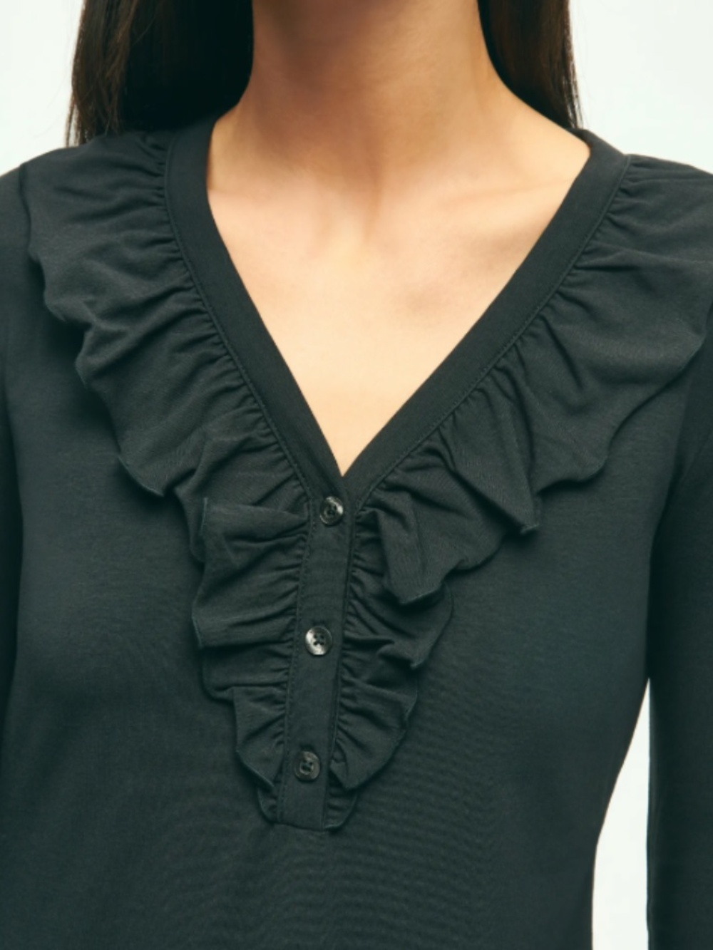 Long Sleeve Ruffled Top - Picture 2 of 8